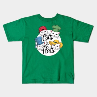 Cats in Hats Kids T-Shirt